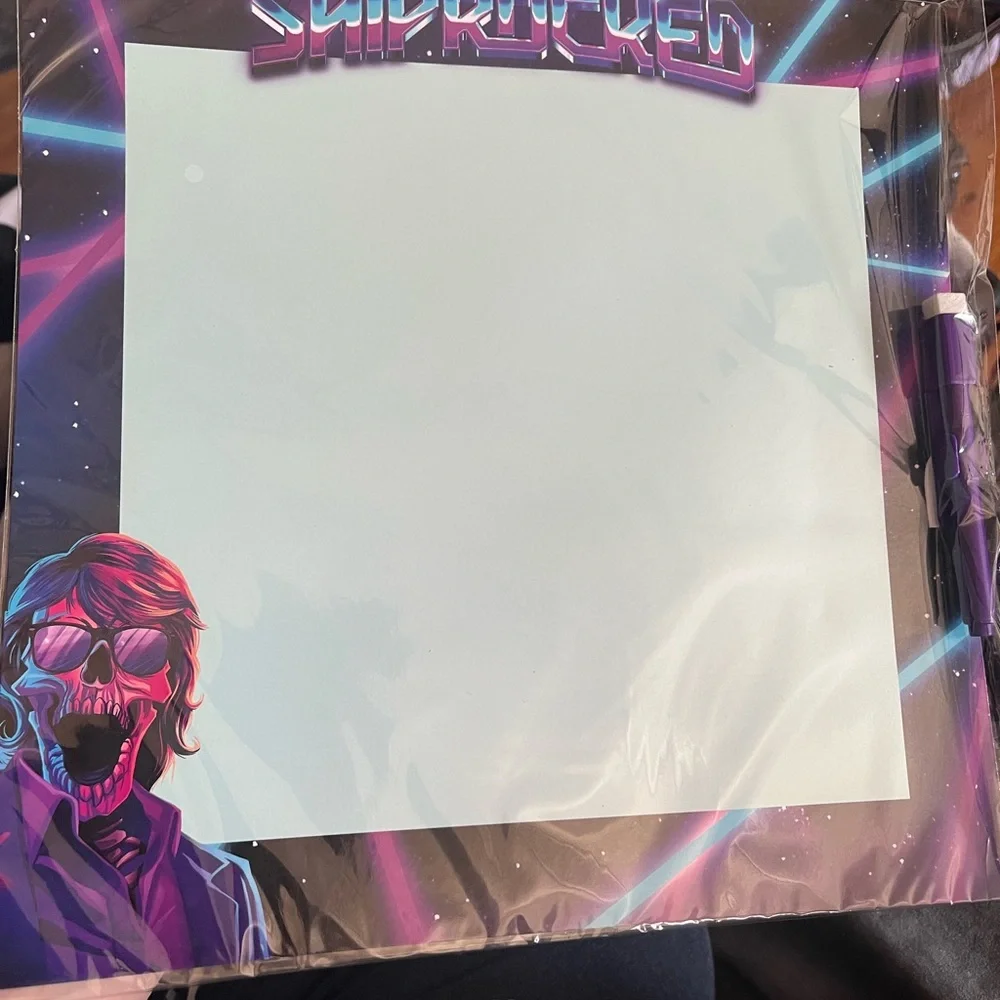 1 SHIPROCKED CRUISE DRY ERASE SKULLY WIPE OFF EXPO MAGNETIC ROCK HARD BOARD DED